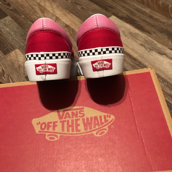 Vans Authentic red/pink checkerboard slip one - Picture 3 of 6